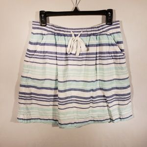 GAP small multi striped linen mini skirt, like new
